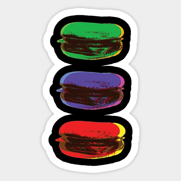 Trashy Pop Art Burger Pop Art Sticker by DANPUBLIC